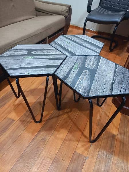 Center table side table coffee table nesting set 7