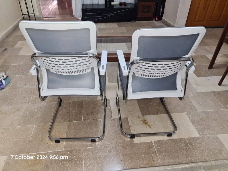 Two fancy imported chairs along with Sheesham/Glass table 2X4 ft. 1