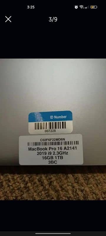 Macbook pro i9 2019 1