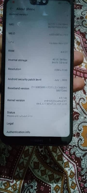 Huawei P20 lite non pta 6