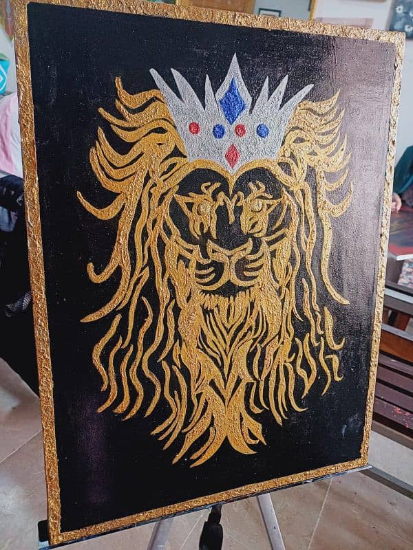 lion king gold painting 2