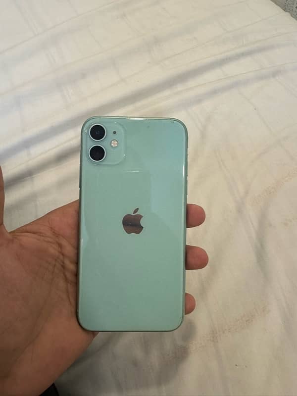 iPhone 11 64gb water pack 83% jv 2 month sim work krni 1