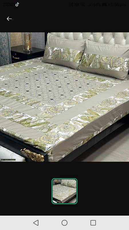 3 pcs cotton sotton stitched bedsheet 2