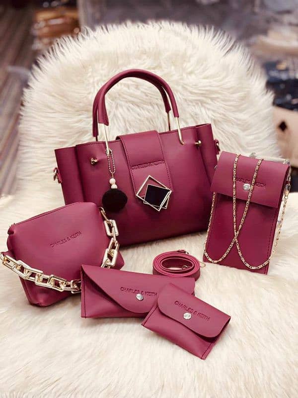 Charles And Kieth 5Pcs Set Ladies Hand Bag 0