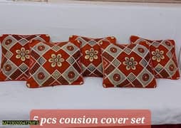 5 Pcs Embroider Filled cushion