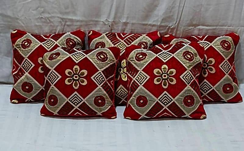 5 Pcs Embroider Filled cushion 1