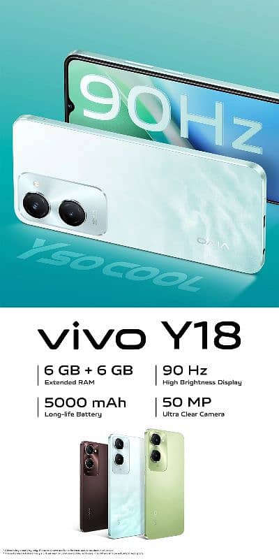 vivo y18 6gb 128 white colar, just 1 day activation 3