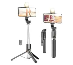 4 IN 1 SELFIE STICK + TRIPOD STAND WITH LIGHT AND WIRELESS REMOTE