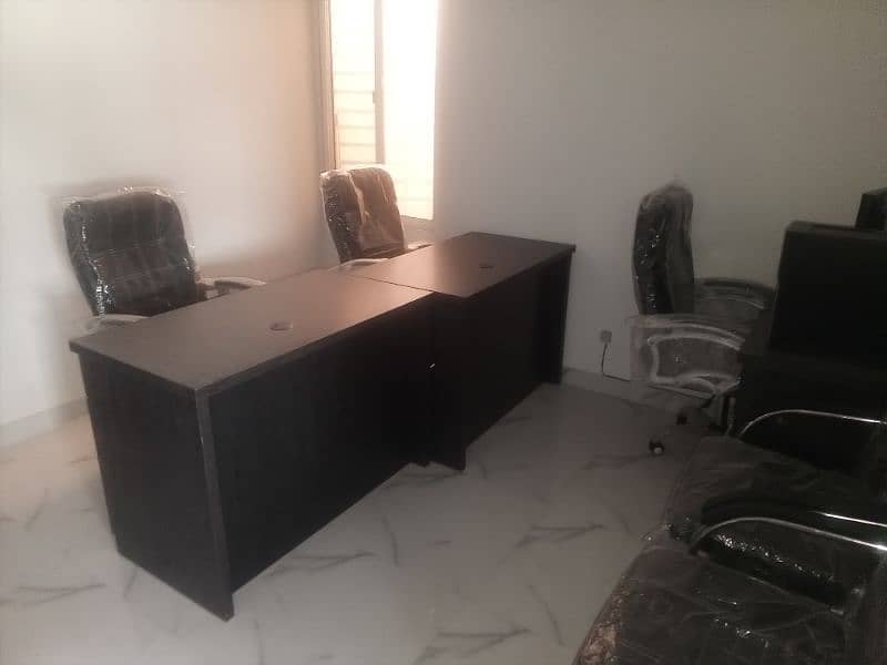 New office table, chairs, files cabinet, reception table, meeting tabl 2