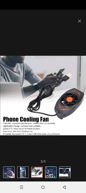 mobile COOLING FAN UNIVERSAL FOR ALL MOBILES plug in 3