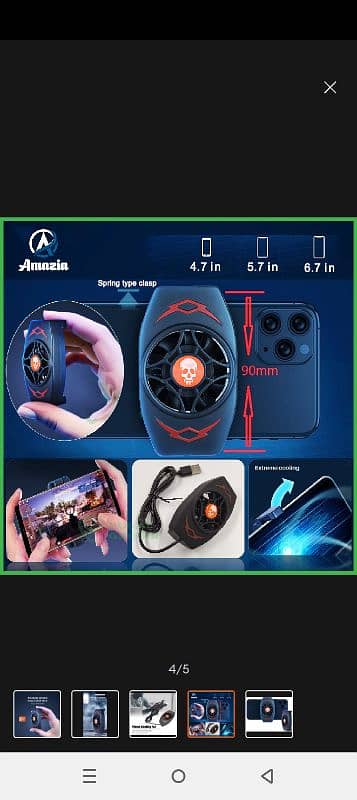 mobile COOLING FAN UNIVERSAL FOR ALL MOBILES plug in 4