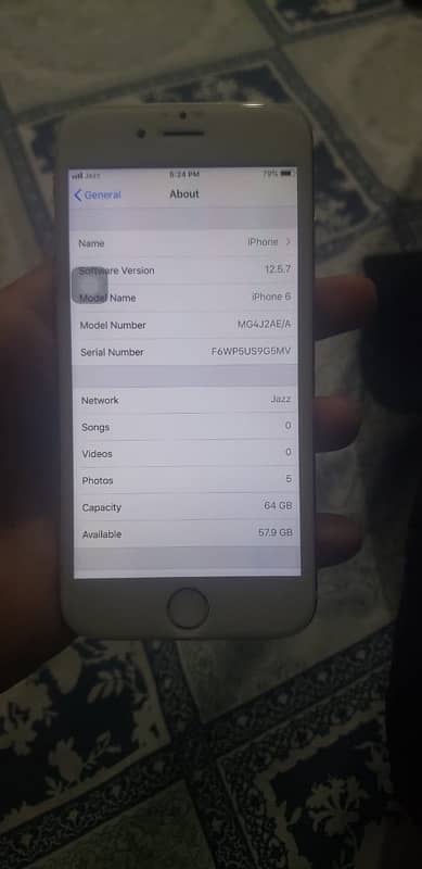 iphone 6 64 gb officel pta prove ha box sat ha 4