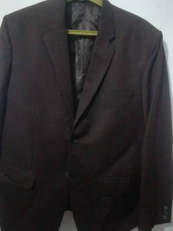 Brown lining design pent coat and shirt 1