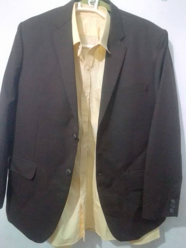 Brown lining design pent coat and shirt 2