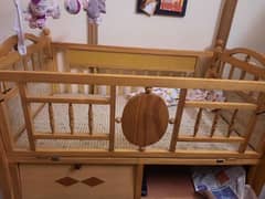 beautiful polished wooden cot LIKE NEW