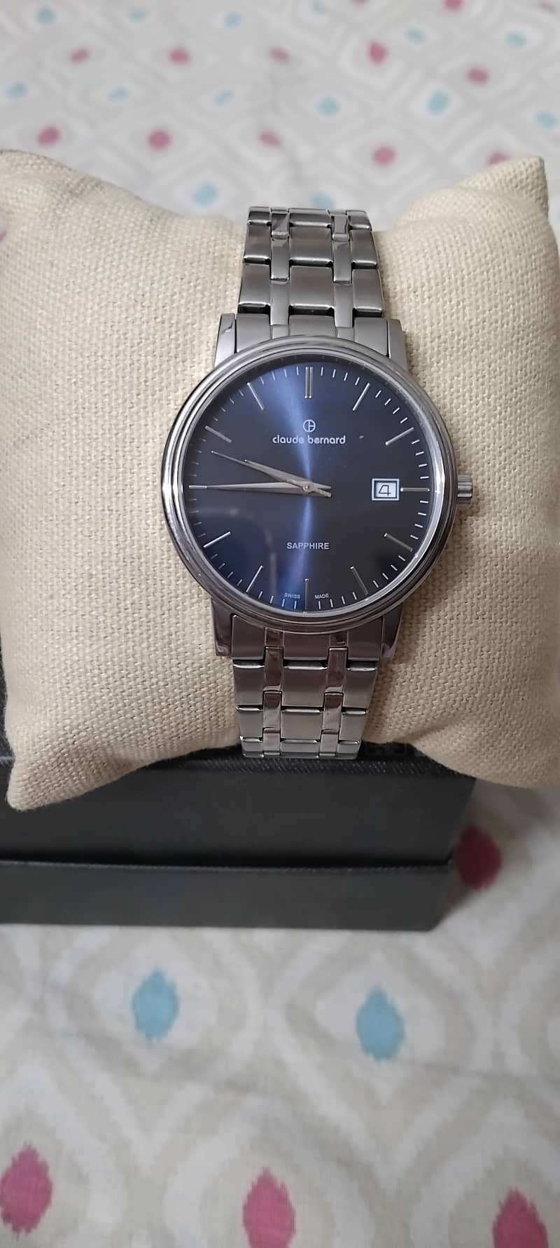 Original claude bernard, sapphire dial,classic silver 1