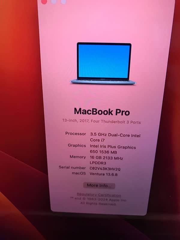 Apple Macbook pro 2017.13” for sale 6