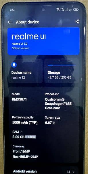 Realme 12 (14 Gb ram / 256 Gb Storage) in mint condition 2