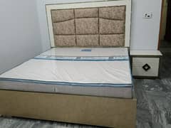 Original wood Bed in good condition with matters