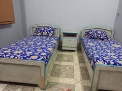 2 single with side table for sale 0