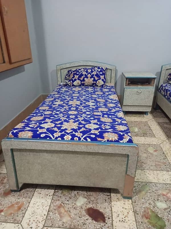 2 single with side table for sale 1