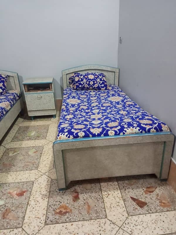 2 single with side table for sale 2