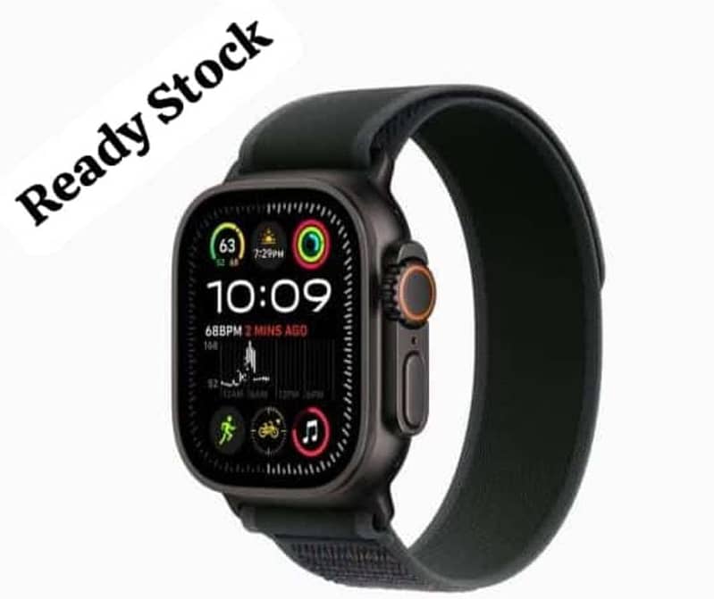 APPLE WATCH ULTRA 2 2024 MX4R3ZP/A BLACK TITANIUM DARK GREEN BOX PACK 3