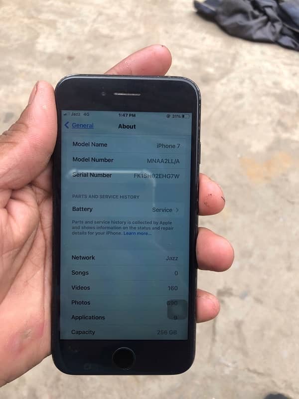 IPHONE 7 256 gb PTA APPROVED ALL OKK 8