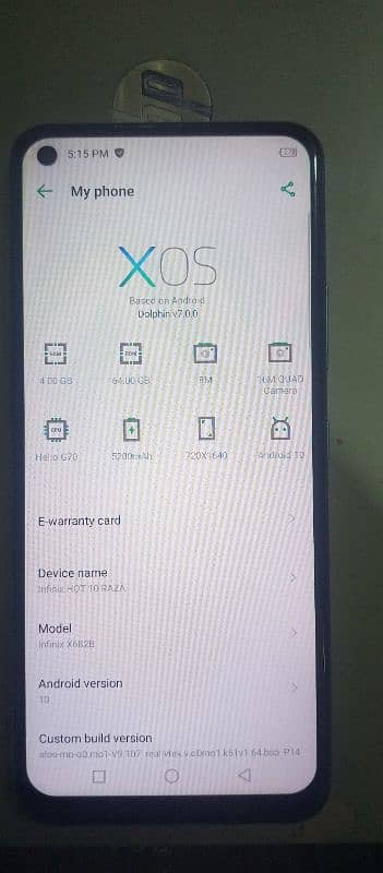 Infinix hot 10 4 gb ram 64 gb space 1