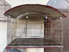 Cage for parrot with tray