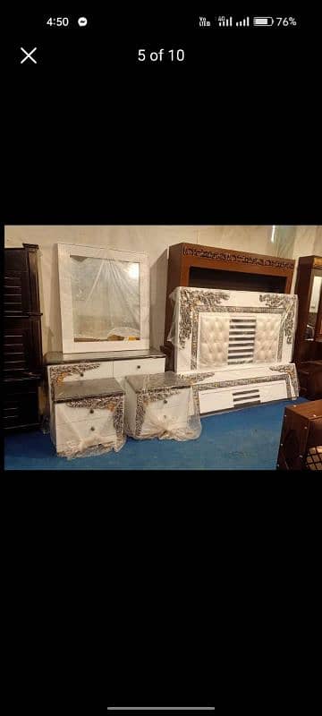 king size . single bed . double bed dressing set side table. . . . . . 7