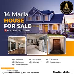 14 Marla Brand New House For Sale In Abdullah Garden