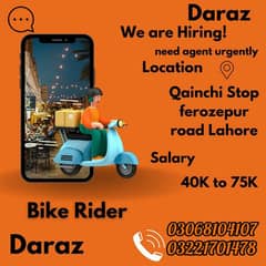 Daraz. pk Hiring Bike Rider ||| 03068104107