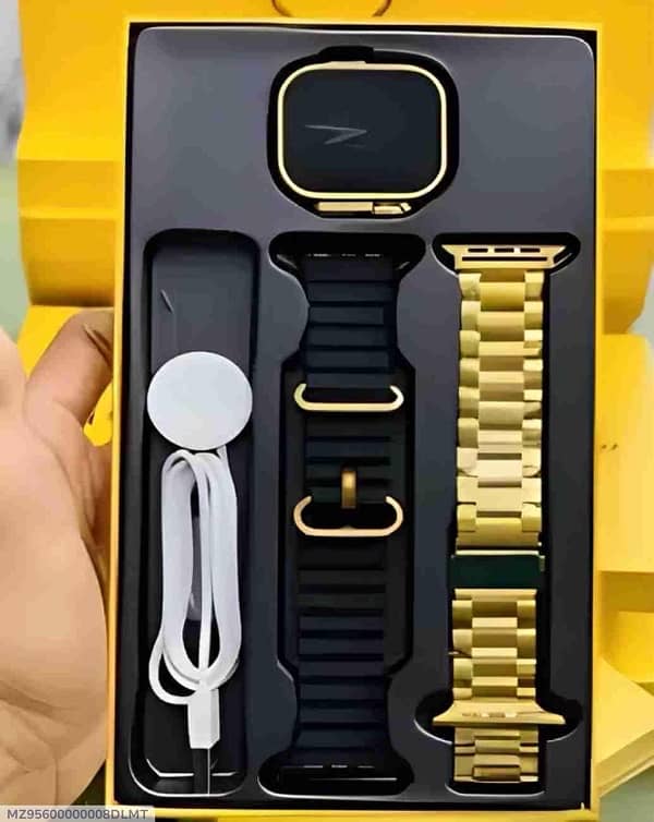 Golden smart watch box pack 3