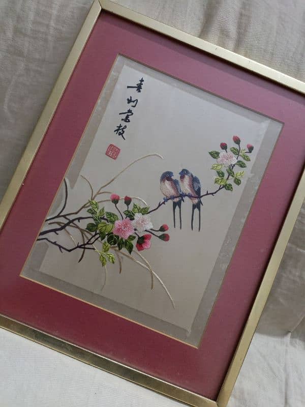 vintage Chines Handmade Embroidery Art 1