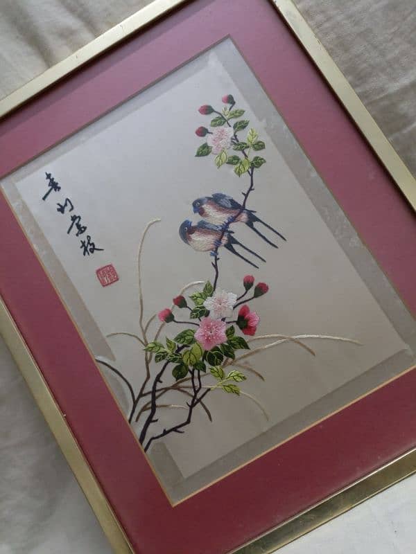 vintage Chines Handmade Embroidery Art 2