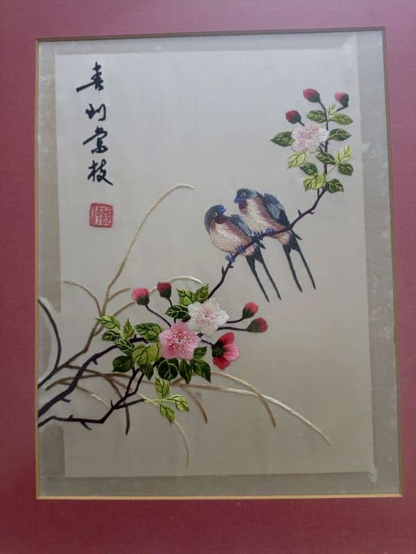 vintage Chines Handmade Embroidery Art 4