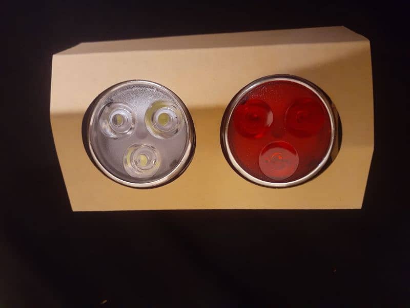 bicycle lights ( front and back both ) . with extra cable and locks 4