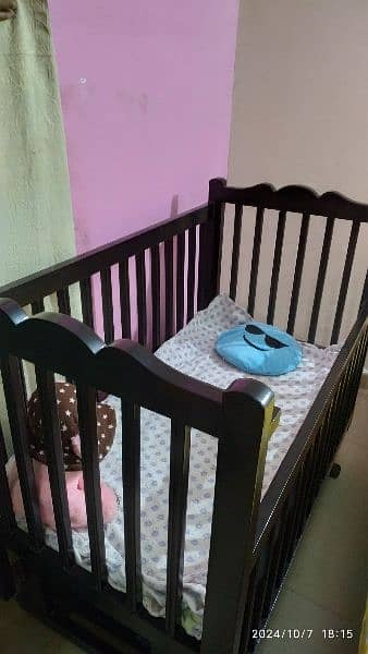 Pure wood Baby cot for sale 3