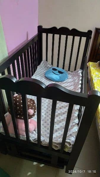 Pure wood Baby cot for sale 4