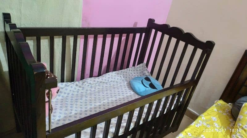 Pure wood Baby cot for sale 5