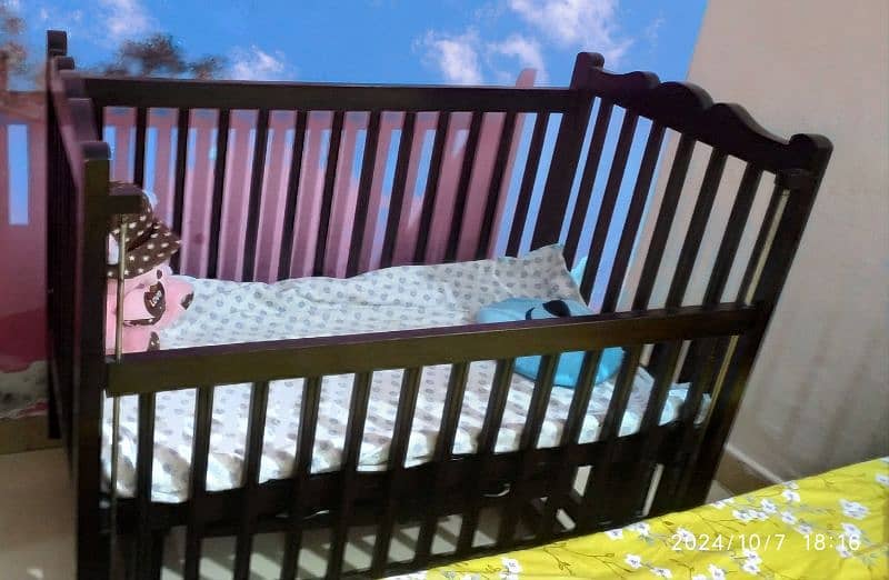 Pure wood Baby cot for sale 6