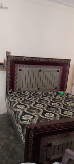 Bed with side table for sale without mattress