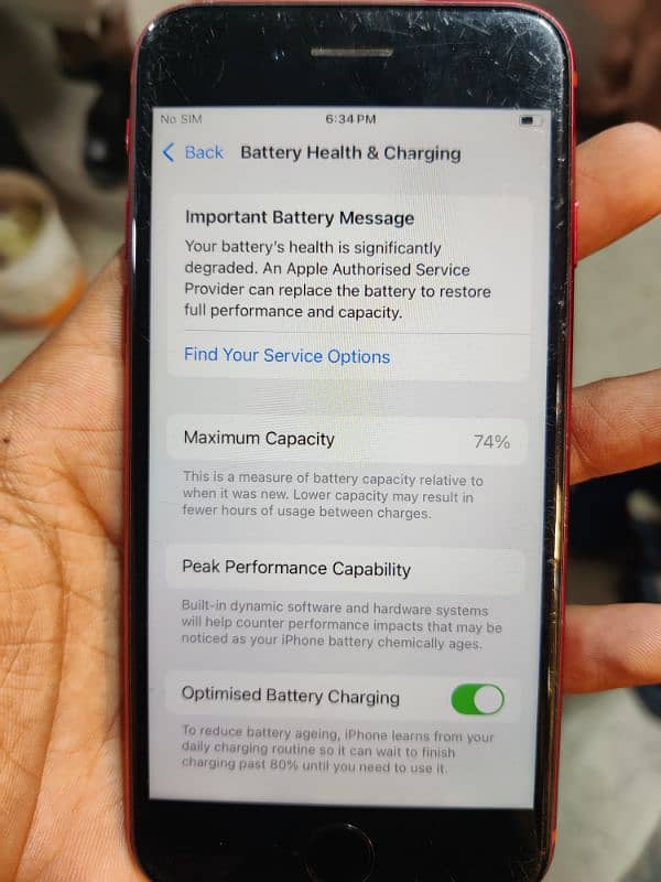 I phone SE/ 64GB/battery/service/(74%) 6