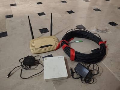 TP Link Router Doble Antenna with Fibre Onio Converter & Wire - Other ...