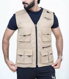 Mens Trendy Cotton Sleevless Skin Jacket