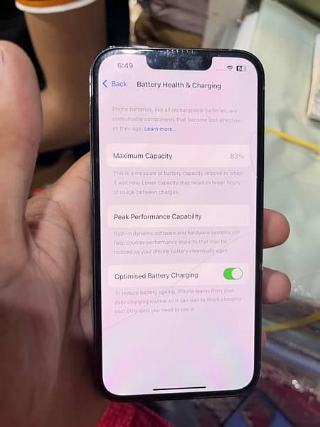 i phone 13pro battery health 83  condition 10 /10  physical dual 3