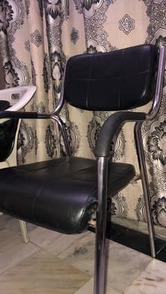 Black leather chair