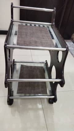 Tea trolley / glass top tea trolley / elegant design trolley 0