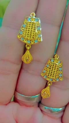 gold  earrings tops bale kanty baleya 21 karet